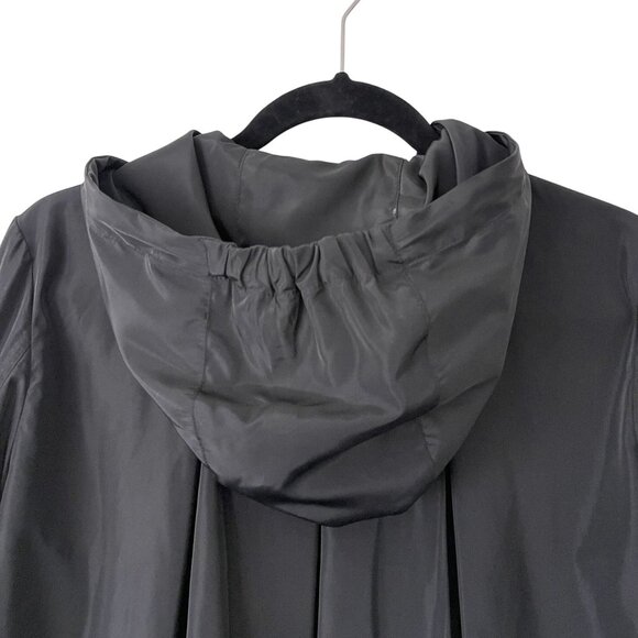 Salco Italia Lightweight Hooded Swing Jacket Pockets Adjustable Hem Size 44 US 8 - Picture 4 of 9